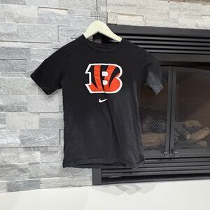 Nike Kids Black Tee with Red Logo